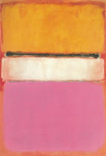 Centre blanc, jaune, rose et lavande sur rose — Mark Rothko — 1950