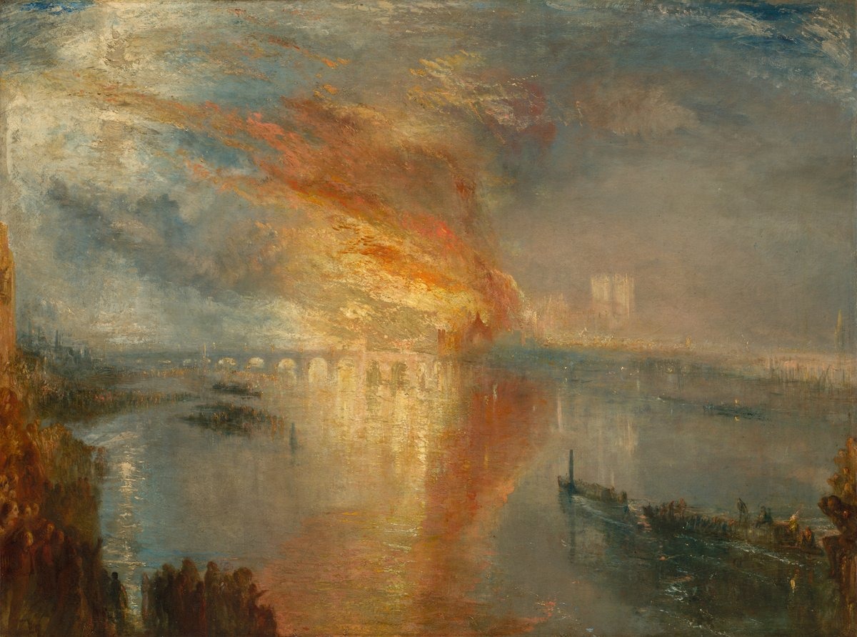 L'incendie des Chambres du Parlement · J.M.W. Turner · 1834